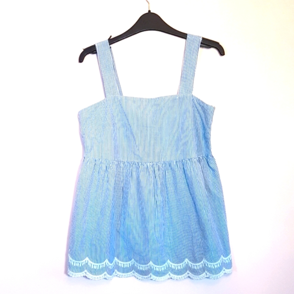 Adorable seersucker summer tank / cottagecore